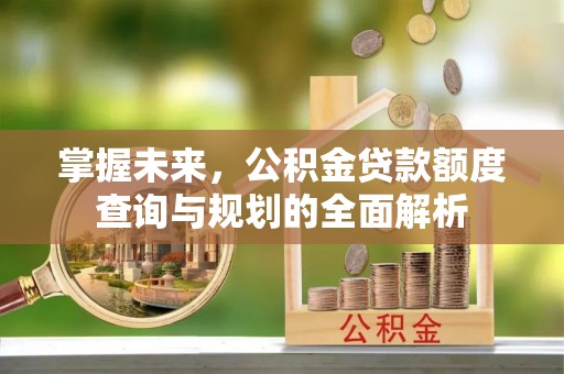 沁县掌握未来，公积金贷款额度查询与规划的全面解析